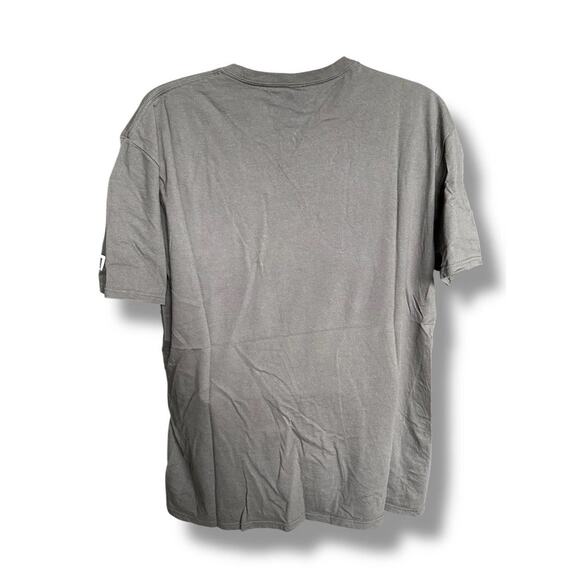 CAT Caterpillar Graphic T-shirt Tracked Excavator Job Done Buckets Down Gray XL - Picture 2 of 3